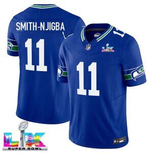 Mens or Youths Choose Jaxon Smith-Njigba Super Bowl LX Stitched Jersey Royal Vap